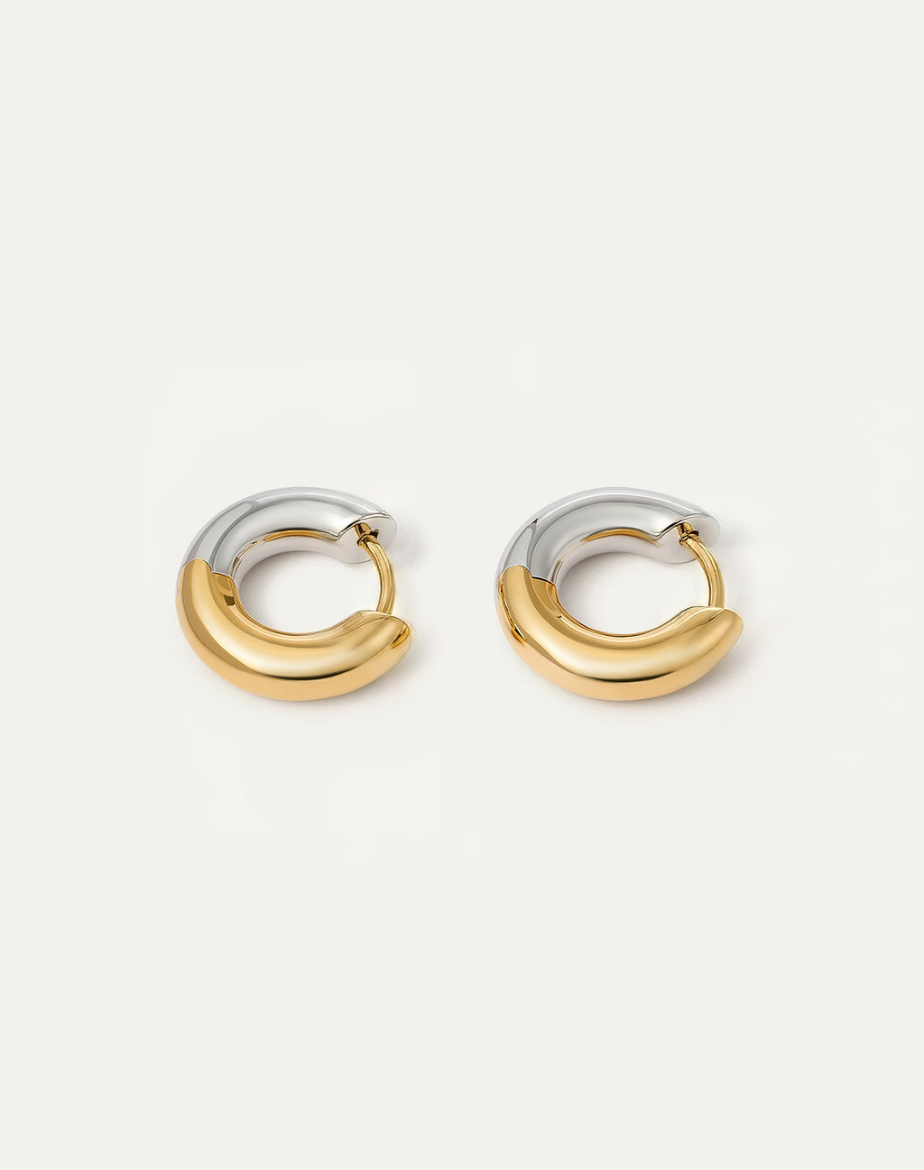 BE BALANCED Hoop Earrings 13.5mm (Huggies) - Gold & Silver