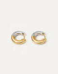 BE BALANCED Hoop Earrings 13.5mm (Huggies) - Gold & Silver