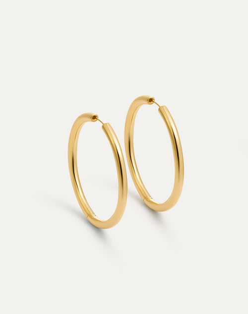 BE GOLDEN Hoop Earrings 50.0mm - Gold