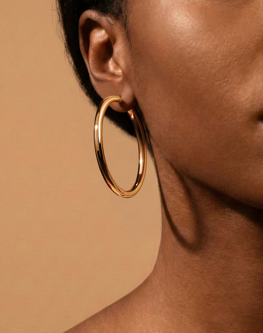 BE GOLDEN Hoop Earrings 50.0mm - Gold