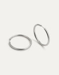 BE GOLDEN Hoop Earrings 50.0mm - Silver