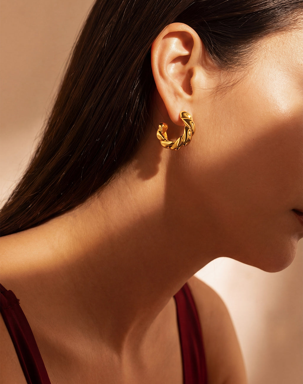 BE PROSPEROUS Hoop Earrings 28.0mm - Gold