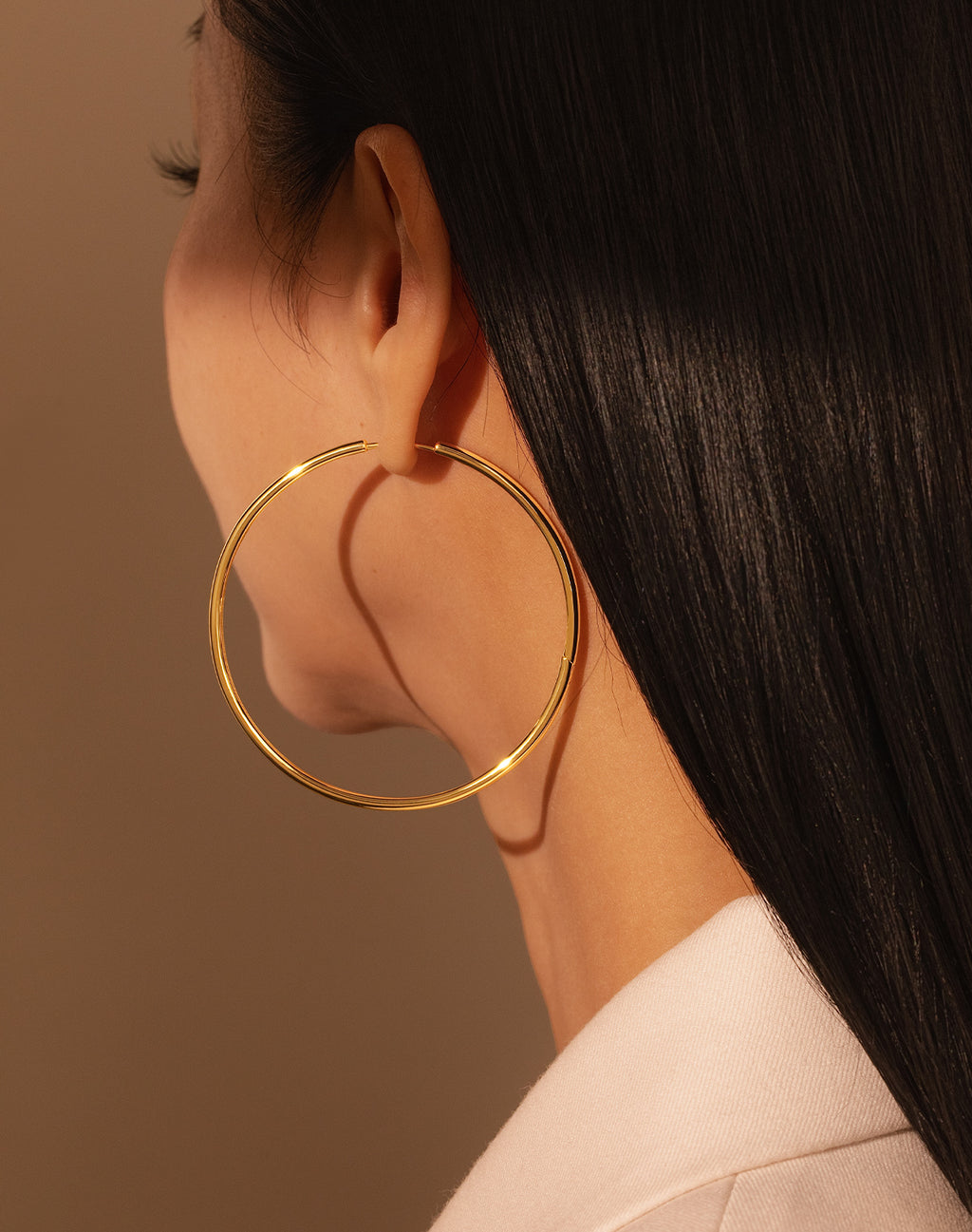 BE PROUD Hoop Earrings 65.0mm - Gold