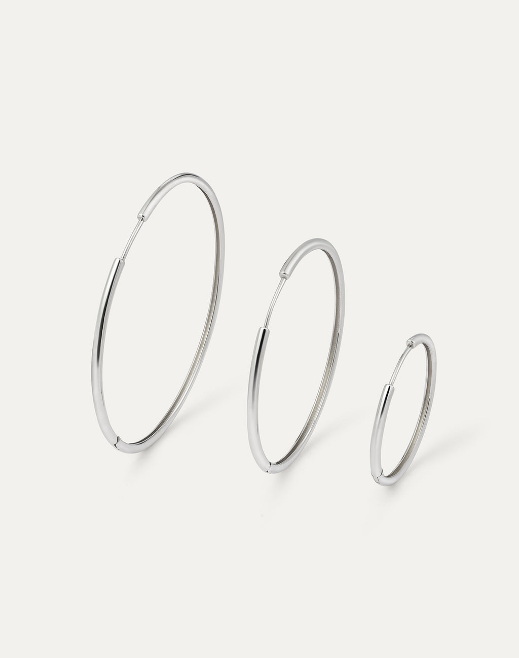 BE PROUD Hoop Earrings 35.0mm - Silver
